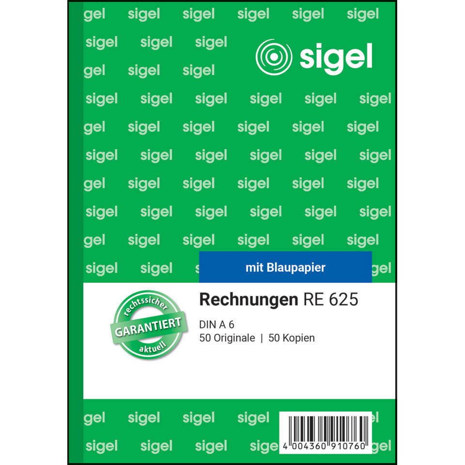 Rechnung, A6, 2x50 Blatt SIGEL RE625
