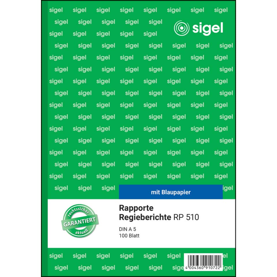 Rapport, A5, 100 Blatt SIGEL RP510