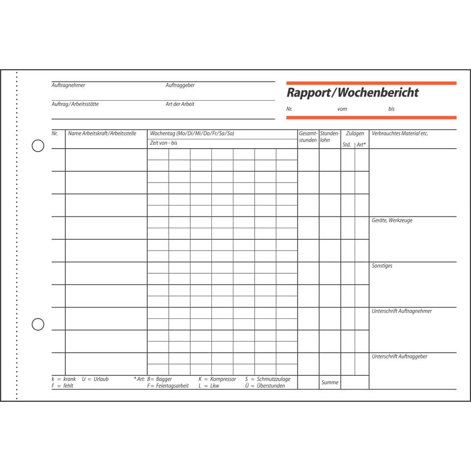 Rapport, A5 quer, 100 Blatt SIGEL RP517