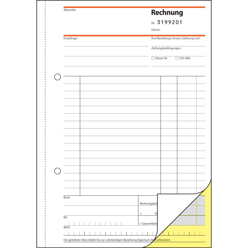 Rechnung, A5, 2x50 Blatt SIGEL SD131 SIGEL SD131 fortlfd. num.