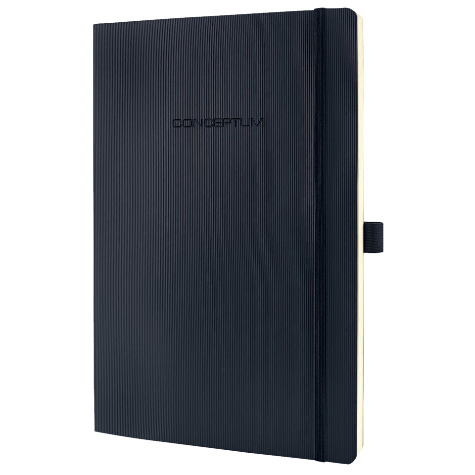 Notizbuch Conceptum Softcover, A4, 80g/m², 97 Blatt, kariert, schwarz SIGEL CO308 SIGEL CO308 Conceptum Softcover