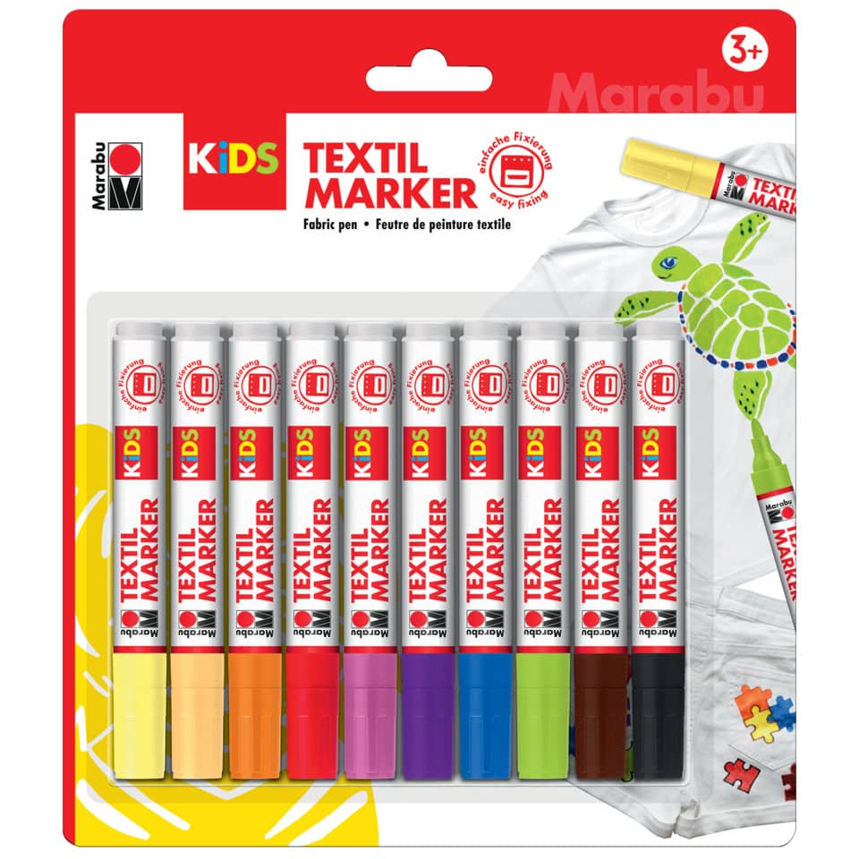 Stoffmalfarbe Kids Set, 10 Stück, sortiert MARABU 03140 000 00002