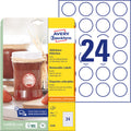 Runde Etiketten ablösbar, Ø40mm, 240 Stück, weiß AVERY ZWECKFORM 5080 ZWECKFORM 5080 ablösbar