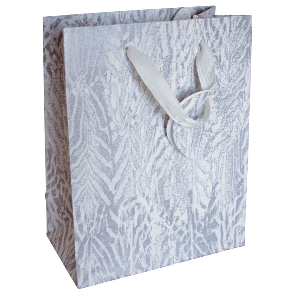 Geschenktragetasche beflockt, 23x18x10cm, weiß PBS 41292 41292 23x18x10cm