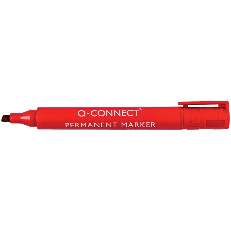 Permanentmarker, Keilspitze, 1,2-5mm, rot Q-CONNECT KF26044 Q-CONNECT KF26044 Keilspitze