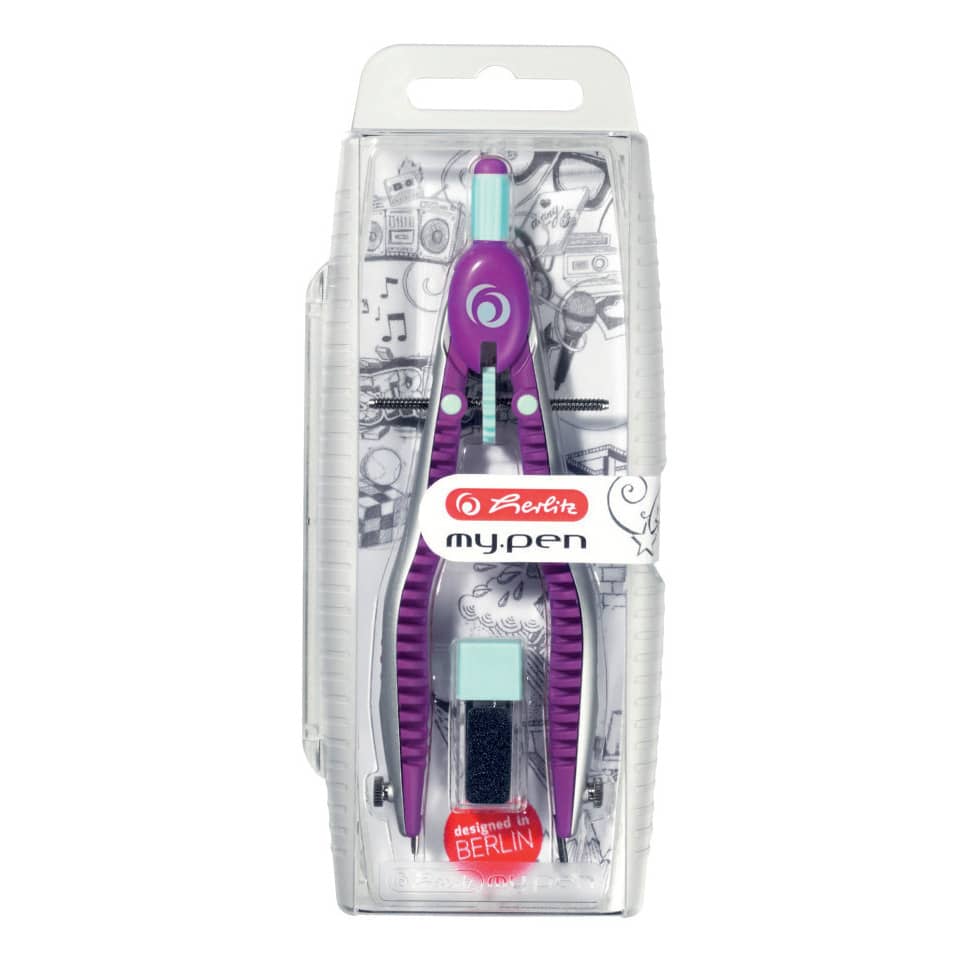 Schnellverstellzirkel my.pen, Ø 170 mm, lila/minze HERLITZ 300003044 HERLITZ 300003044 11122348  my.pen