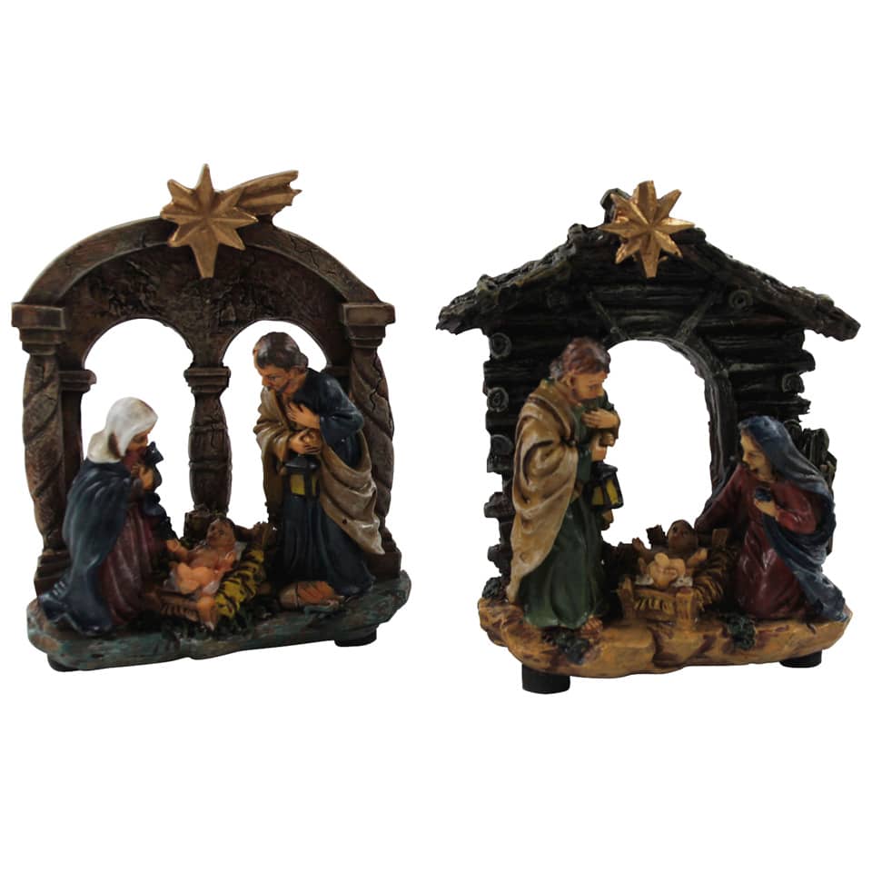 Krippe Heilige Familie mit Licht, 9 x 11 cm PBS 41737 41737 9x11cm