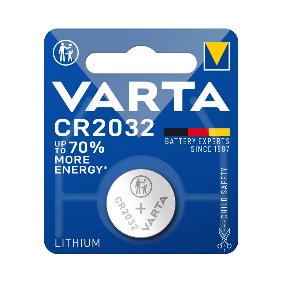 Knopfzellen-Batterie Lithium CR2032, 1 Stück VARTA 06032101401 VARTA 06032101401 CR2032 1St