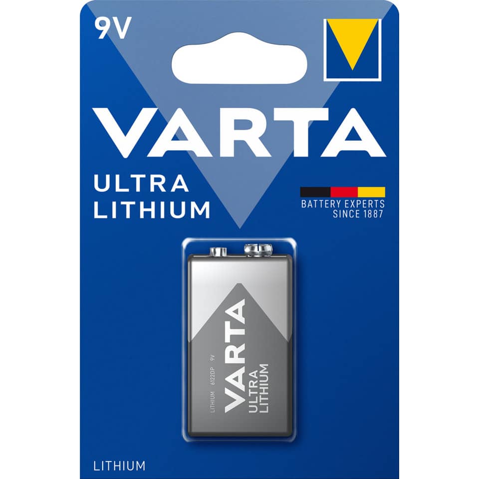 Batterie Lithium ULTRA 9V, 6LR61/E-Block, 1 Stück VARTA 06122301401 VARTA 6122 301 401 Lithium