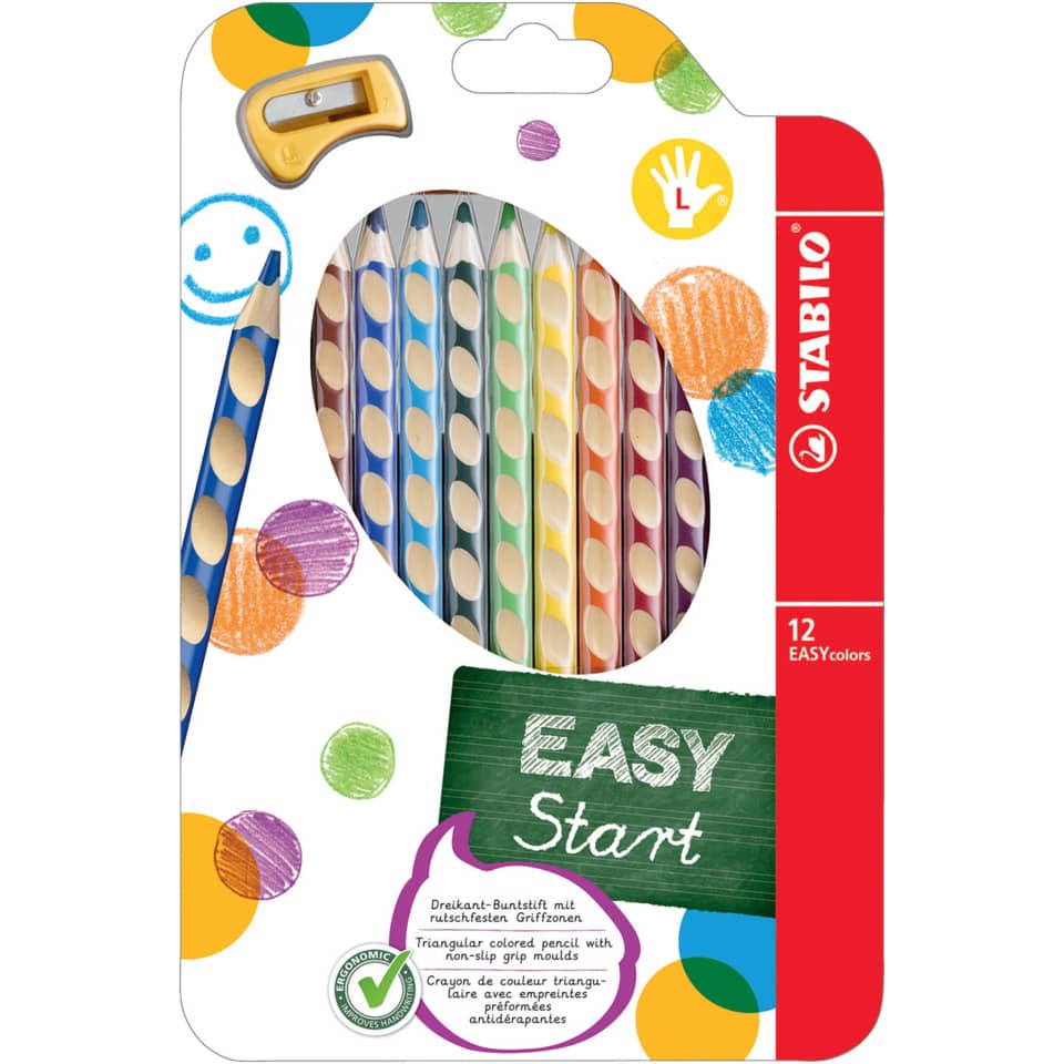 Farbstift EASYcolors, 12er Etui, Linkshänder STABILO 331/12 STABILO 331/12 sortiert