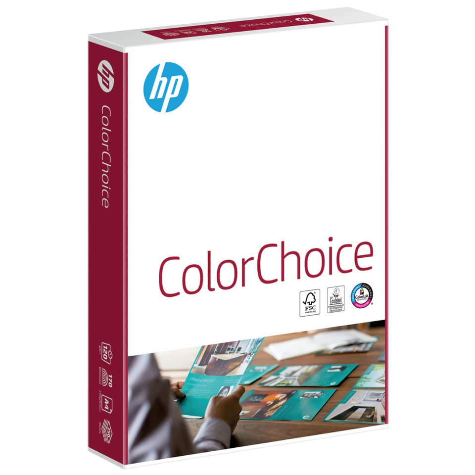 Laserpapier, A4, 120g/m², 250 Blatt, weiß HP CHP753 HP 88239909 Color Choice 250BL