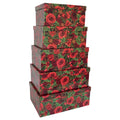 Weihnachts-Geschenkkarton Rosen, 5-teilig PBS 41752 41752   5tlg Hoch