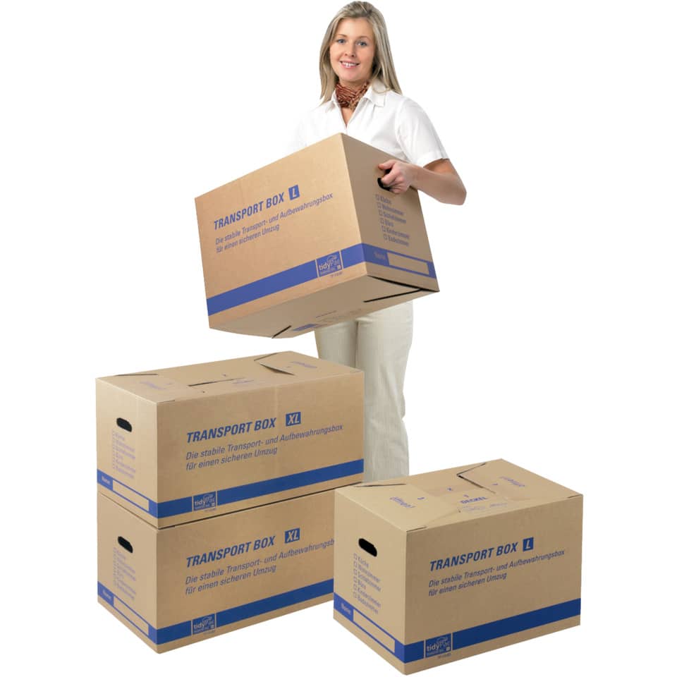 Transportbox, Bücherbox, 575 x 295 x 335 mm, extrastarke Doppelwellpappe, braun TIDYPAC TP110.005 TIDYPAC 30123959 /30004843 TP110.005