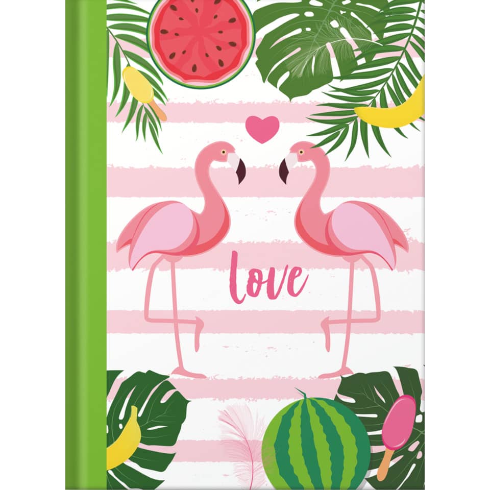 Notizbuch "Flamingo grün", A5, 96 Blatt, dotted RNK 46752 RNK 46752 A5/96BL punktiert