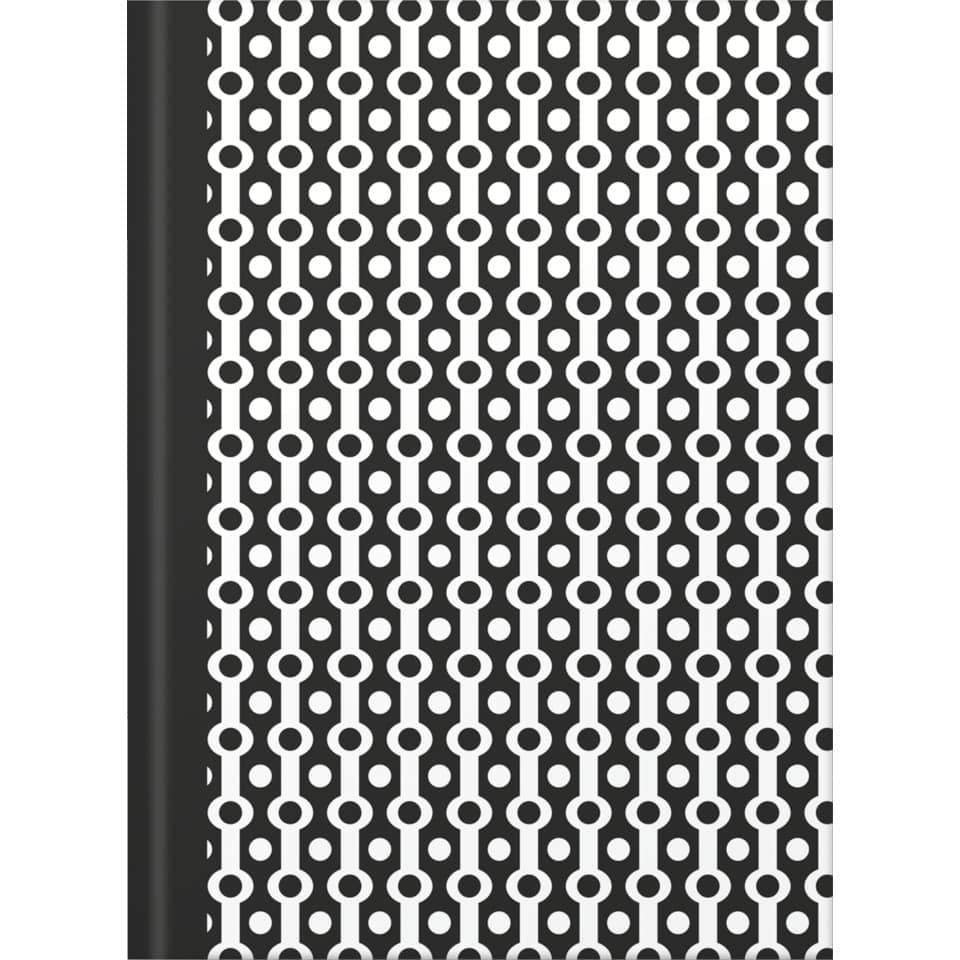 Notizbuch "black & white Collier", A5, 96 Blatt, dotted RNK 46746 RNK 46746 A5/96BL punktiert