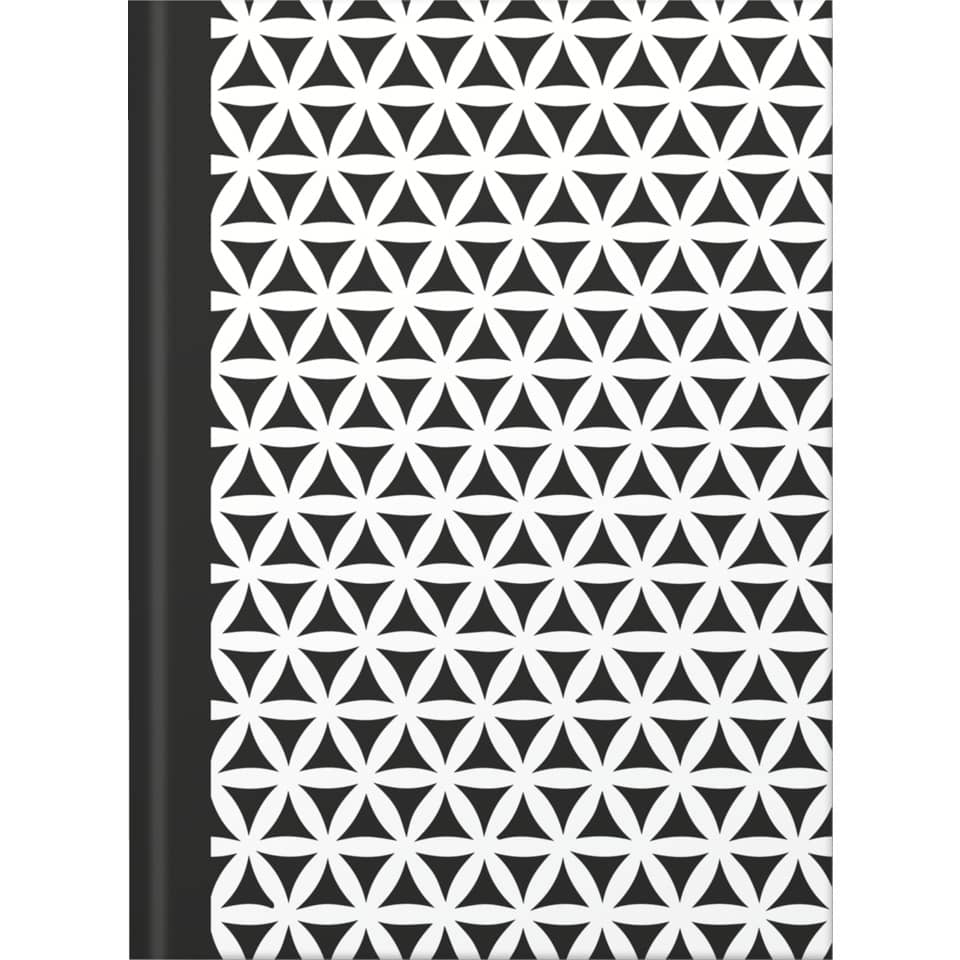 Notizbuch "black & white Flowers", A5, 96 Blatt, dotted RNK 46748 RNK 46748 A5/96BL punktiert