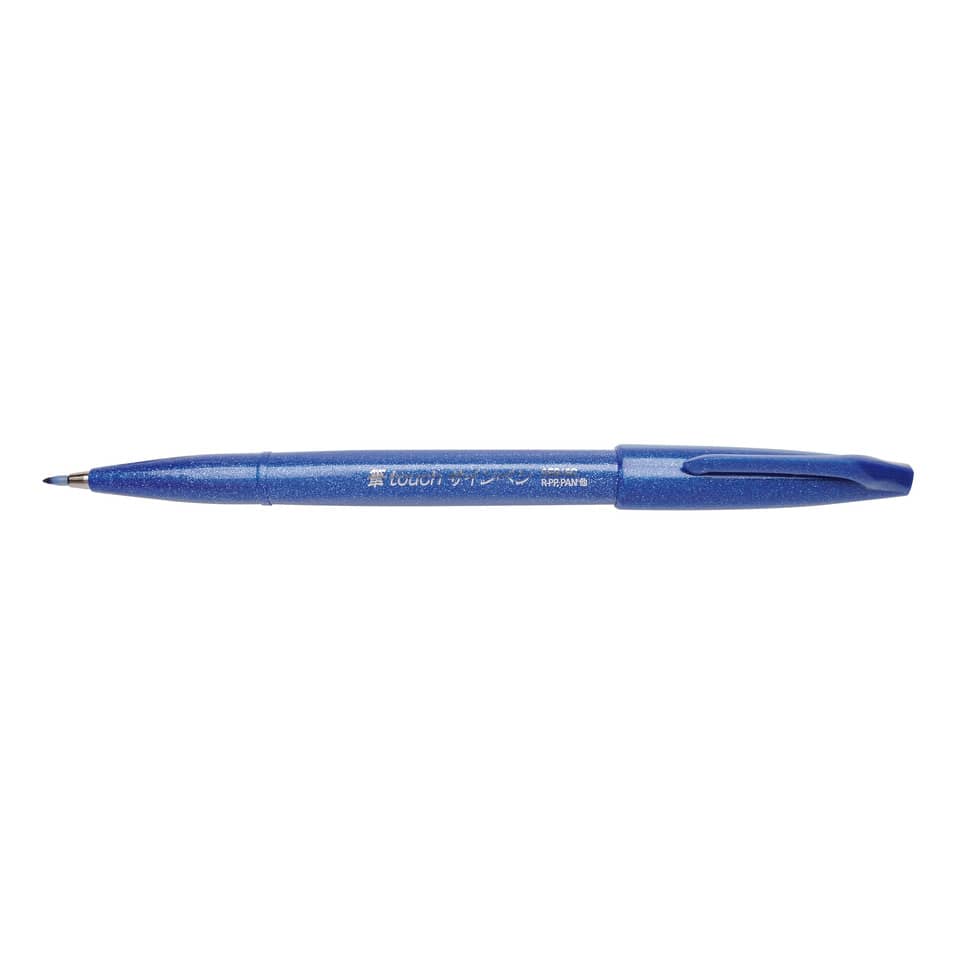 Faserschreiber Brush Sign Pen SES15, variabel, blau PENTEL SES15C-C PENTEL SES15C-C Pinselspitze 0,2-2mm
