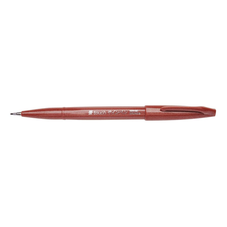 Faserschreiber Brush Sign Pen SES15, variabel, braun PENTEL SES15C-E PENTEL SES15C-E Pinselspitze 0,2-2mm