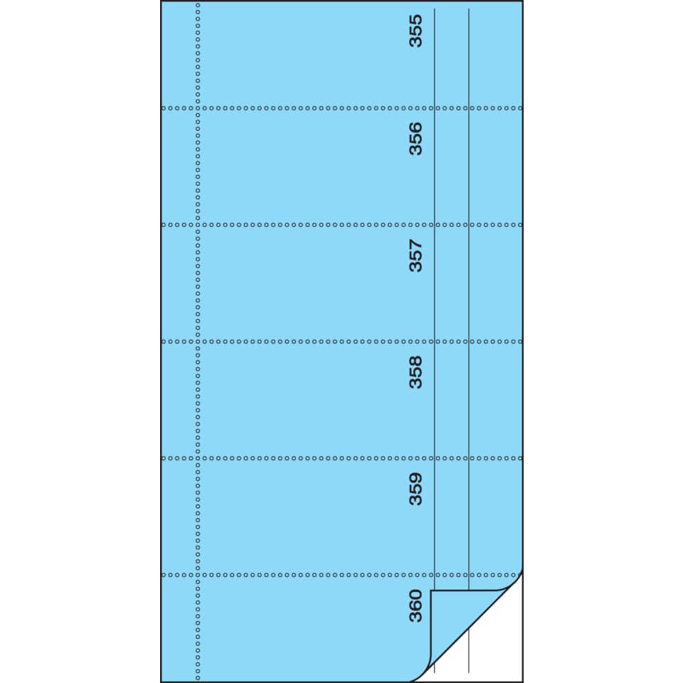 Bonbuch - selbstdurchschreibend, 10,5 x 20 cm, 360 Abrisse, blau SIGEL BO095 SIGEL BO095   360 Ab