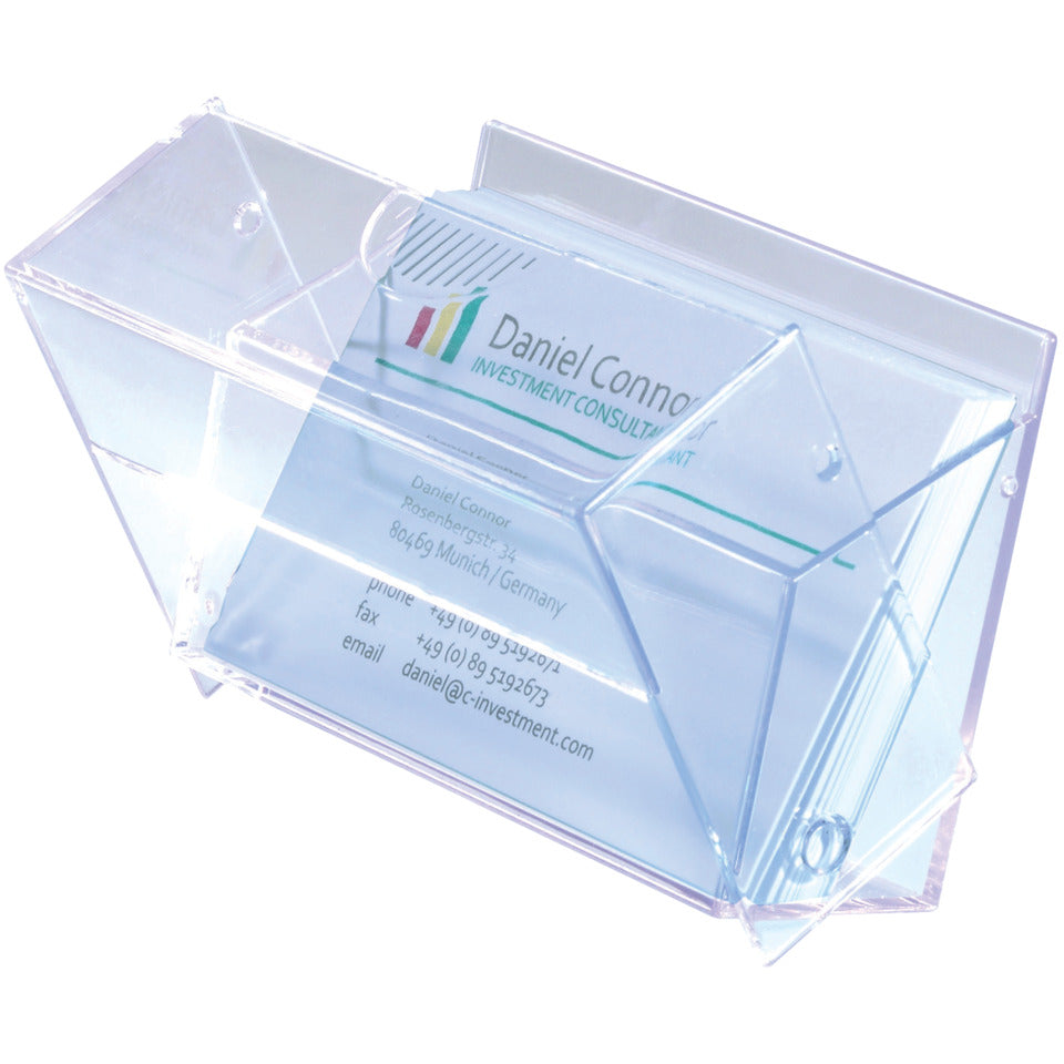 Visitenkartenbox, 100 Karten, Hartplastik, transparent SIGEL VA110 SIGEL VA110 f. 100 Karten max. 86x56mm