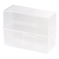 Karteibox DIN A5 quer, max 500 Karten m. Stahlscharnier, transluzent-klar HAN 975-63D HAN 975-63 f.450Kart.