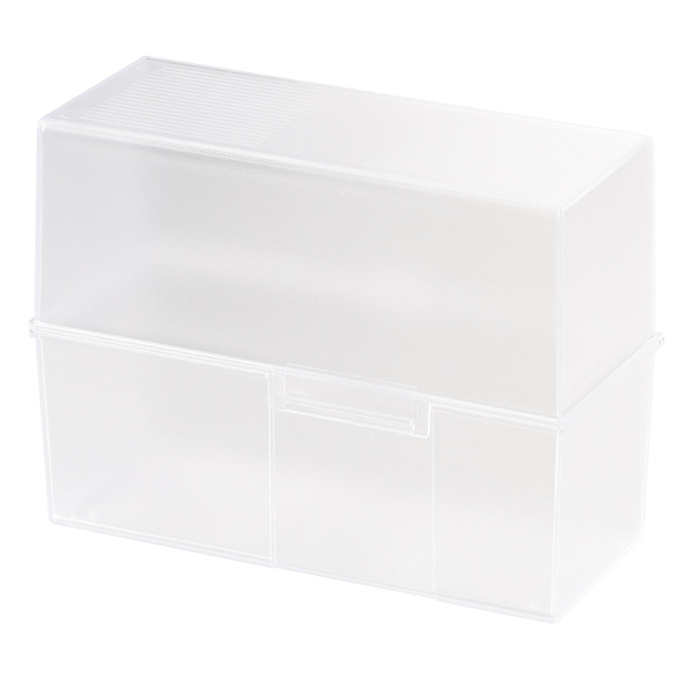 Karteibox DIN A5 quer, max 500 Karten m. Stahlscharnier, transluzent-klar HAN 975-63D HAN 975-63 f.450Kart.