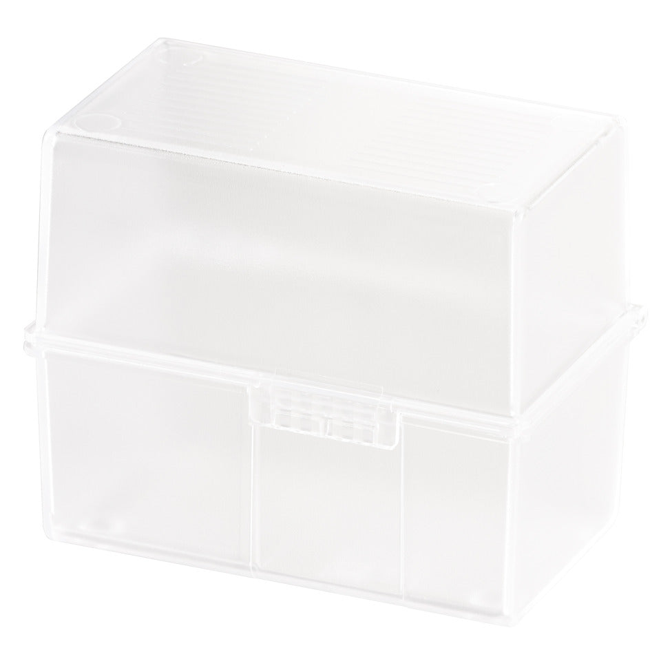 Karteibox DIN A6 quer, max 400 Karten m. Stahlscharnier, transluzent-klar HAN 976-63D HAN 976-63 f. 300K