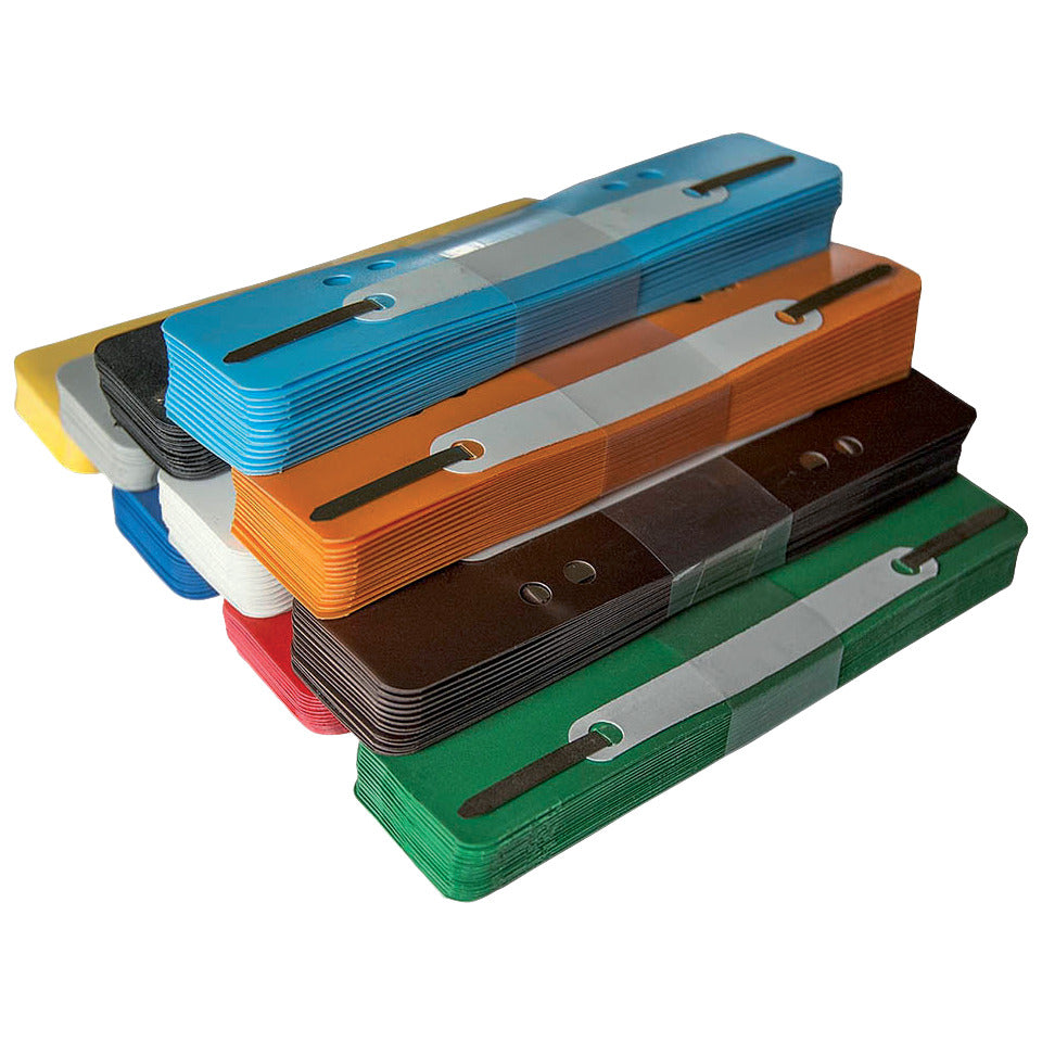 Heftstreifen mit Plastikdeckleiste, 34 x 150 mm, PP, 250 Stück, sortiert Q-CONNECT 2102502011 Q-CONNECT 2102502011 Plastikdeckleiste