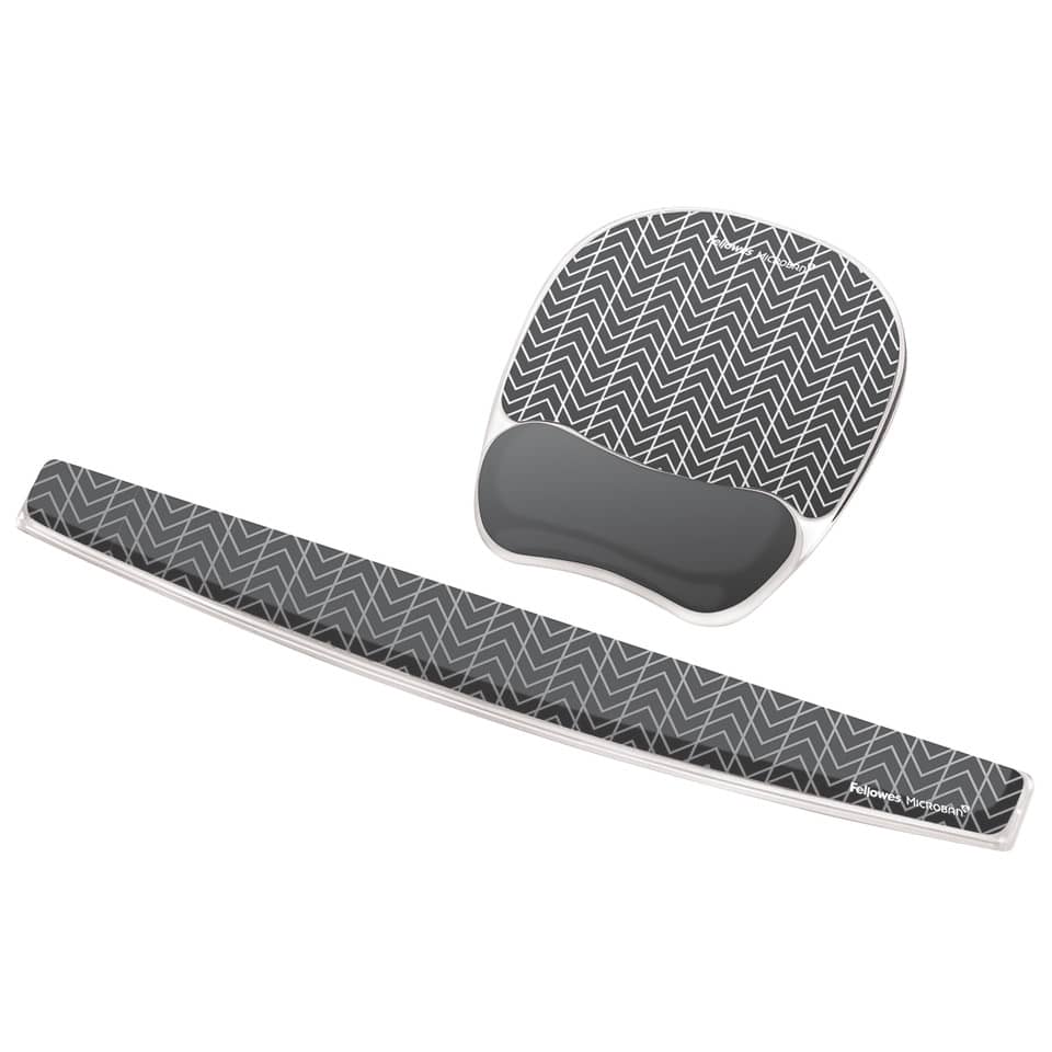 Tastatur-Handgelenkauflage Photo Gel Zickzack, 55,6 x 14,3 x 476,3 mm, schwarz FELLOWES 9653601 FELLOWES FW9653601