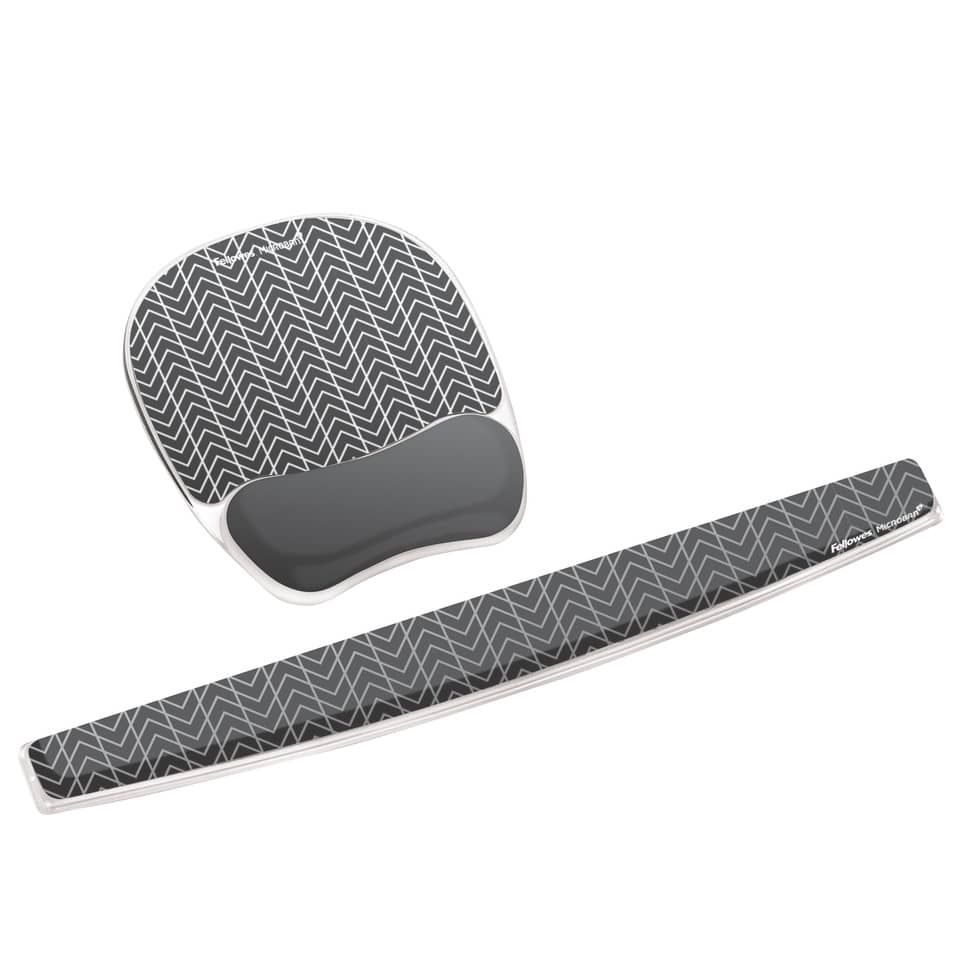 Tastatur-Handgelenkauflage Photo Gel Zickzack, 55,6 x 14,3 x 476,3 mm, schwarz FELLOWES 9653601 FELLOWES FW9653601