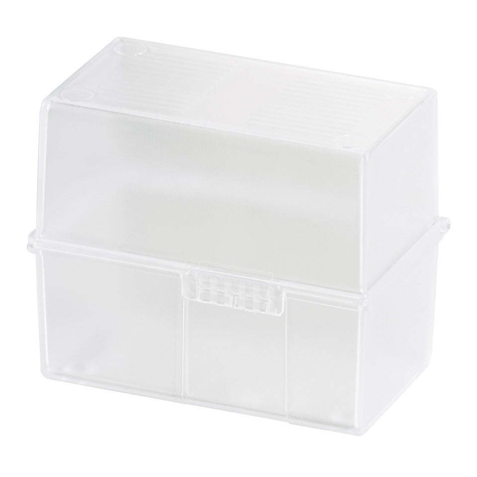 Karteibox DIN A8 quer, mit A-Z Register und 100 Karten, transluzent-klar HAN 979-63D