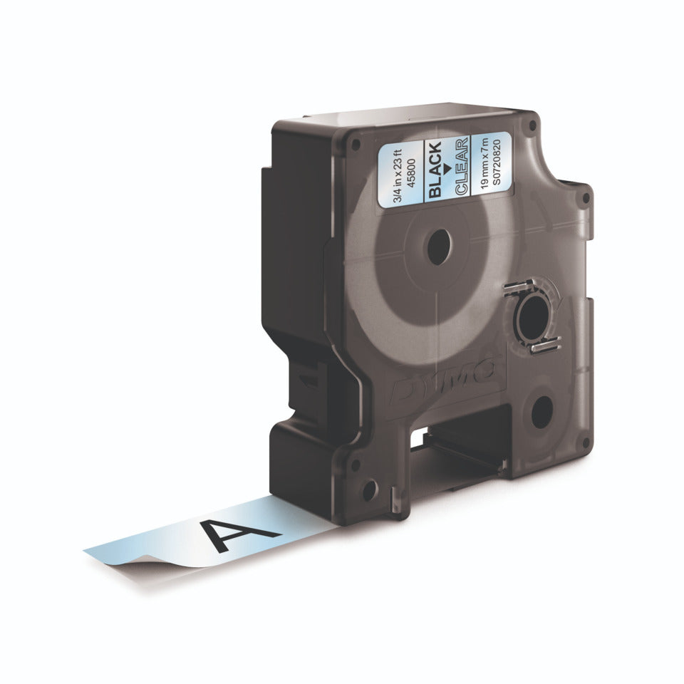 Schriftband, 19mmx7m, transparent/schwarz DYMO S0720820 DYMO S0720820 45800
