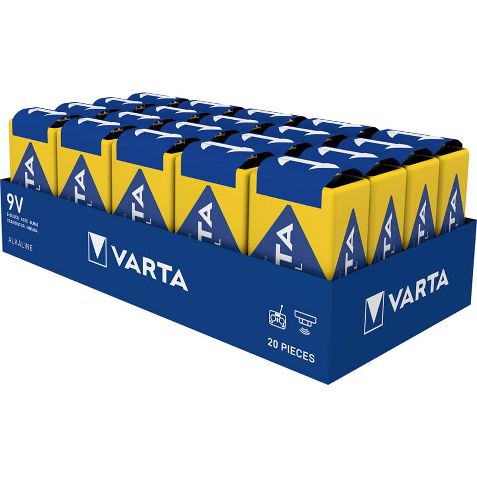 Batterie Alkali-Mangan Industrial Pro 9V, 6LR61/E-Block, 1 Stück VARTA 04022211111