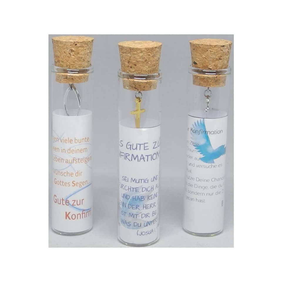 Geldgeschenkglas Konfirmation, 11x2,5cm, sortiert  9545 9545 11x2,5cm
