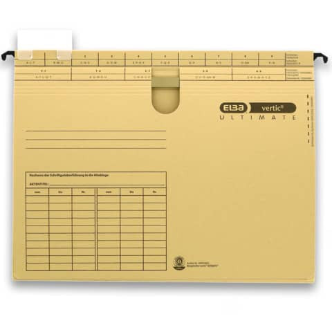 Hängehefter  vertic® ULTIMATE® - A4, 240 g/qm, kfm. Heftung mit Tasche
