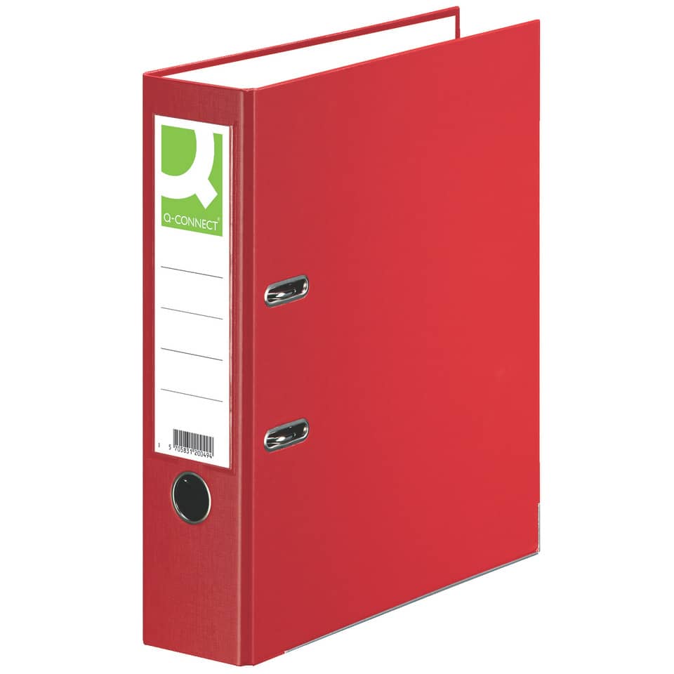 Ordner, A4, 80mm, PP, rot Q-CONNECT KF18727 Q-CONNECT KF18727/15063366000