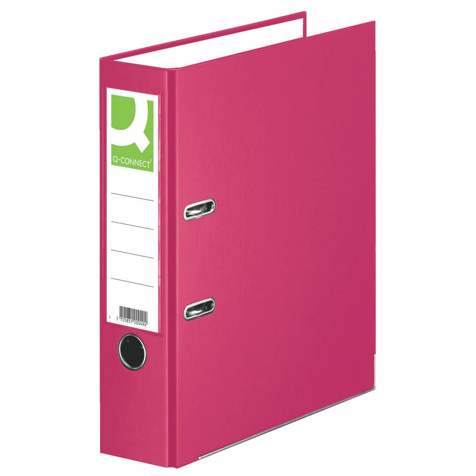 Ordner, A4, 80mm, PP, pink Q-CONNECT KF18726 Q-CONNECT KF18726/15063364000