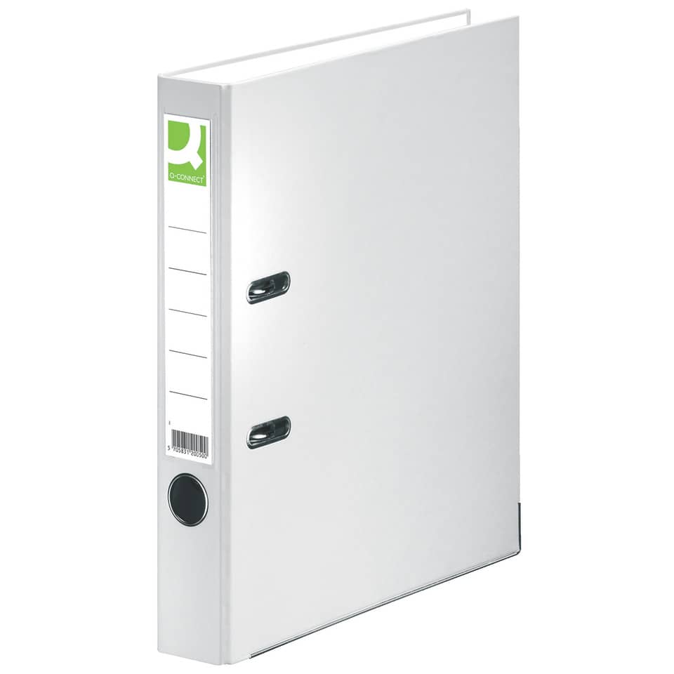 Ordner, A4, 50mm, PP, weiß Q-CONNECT KF18742 Q-CONNECT KF18742/15063402000