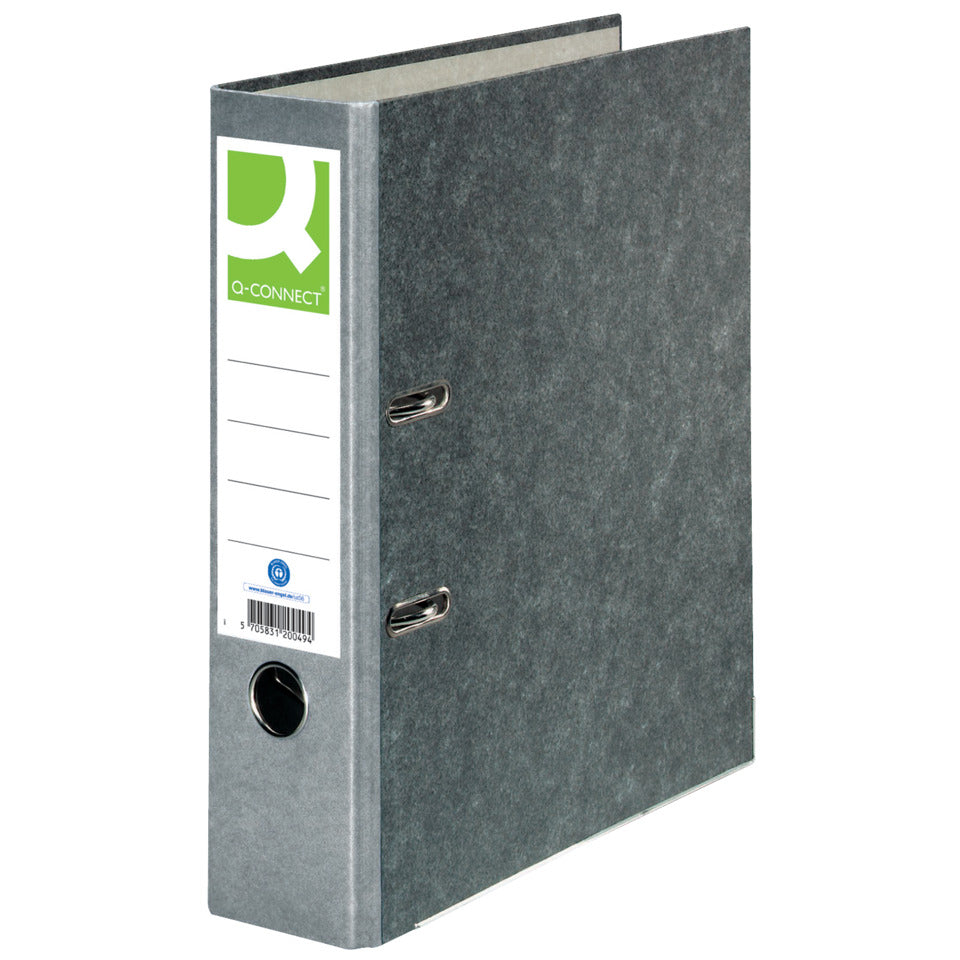 Ordner, A4, 80mm, Pappe, grau Q-CONNECT KF18713 Q-CONNECT KF18713/15063426000