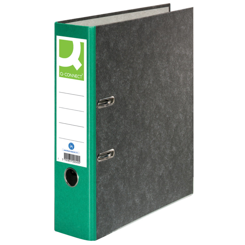 Ordner, A4, 80mm, Pappe, grün Q-CONNECT KF18714 Q-CONNECT KF18714/15063428000