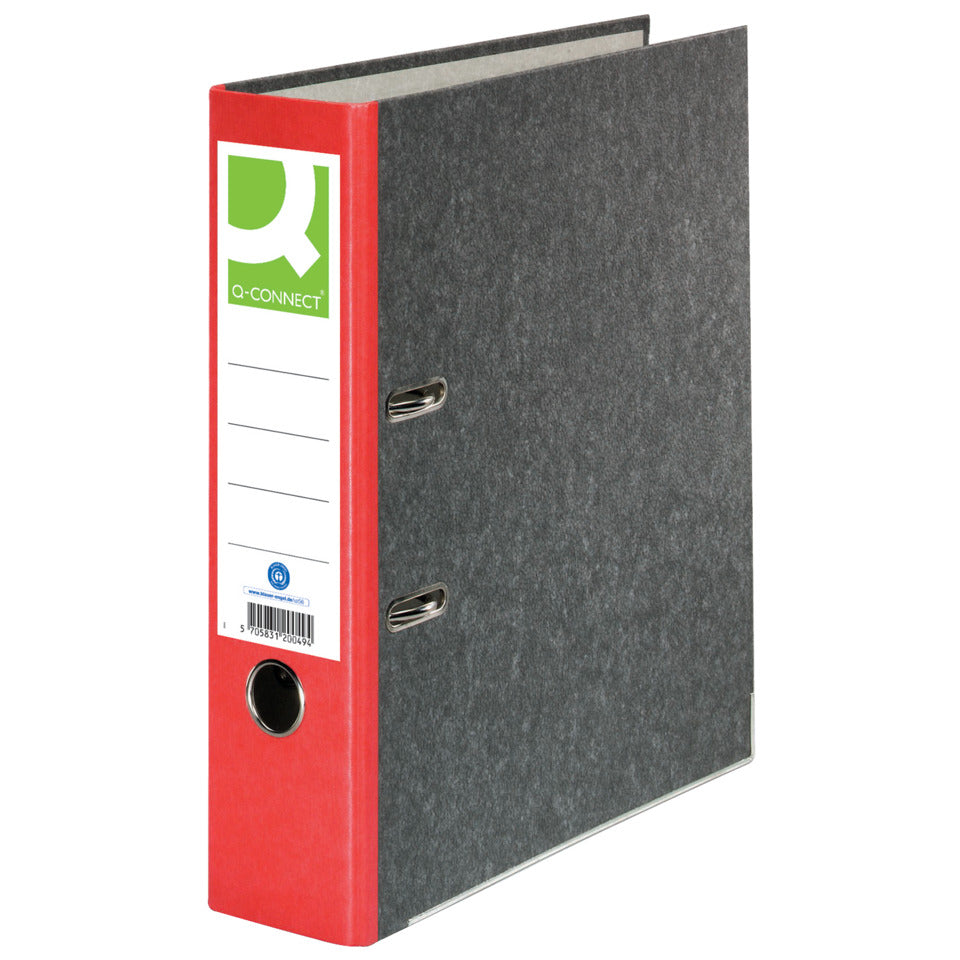 Ordner, A4, 80mm, Pappe, rot Q-CONNECT KF18715 Q-CONNECT KF18715/15063430000