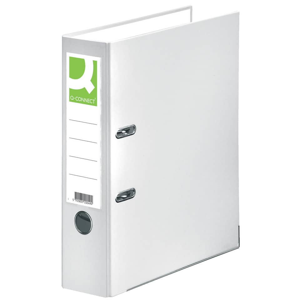 Ordner, A4, 80mm, PP, weiß Q-CONNECT KF18731 Q-CONNECT KF18731/15063374000