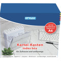 Karteikasten, DIN A6, inkl. 100 Karteikarten STYLEX 49972 49972 Reg+100Kar 16x13,5x8,5cm