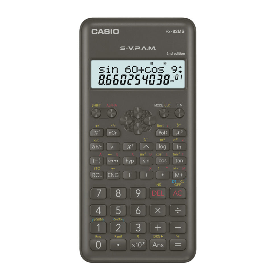 Schulrechner FX-82MS-2 2nd edition zweizeilig, Batteriebetrieb, 240 Funktionen CASIO FX-82MS-2