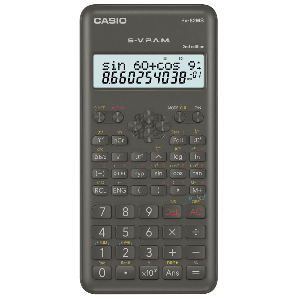 Schulrechner FX-82MS-2 2nd edition zweizeilig, Batteriebetrieb, 240 Funktionen CASIO FX-82MS-2