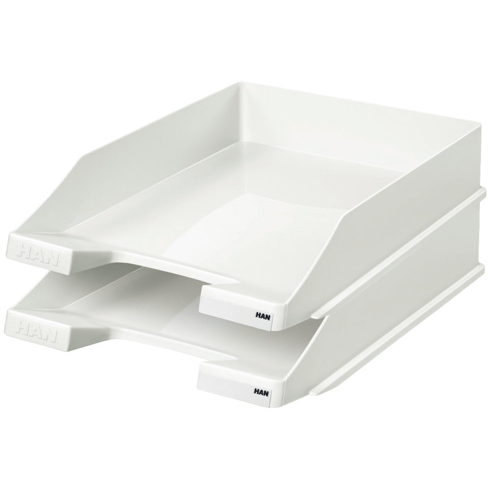 Briefablage KLASSIK, DIN A4/C4, stapelbar, stabil, modern, weiß HAN 1027-X-12D