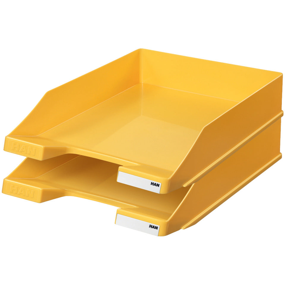 Briefablage KLASSIK, DIN A4/C4, stapelbar, stabil, modern, gelb HAN 1027-X-15D HAN 1027-X-15 Standard
