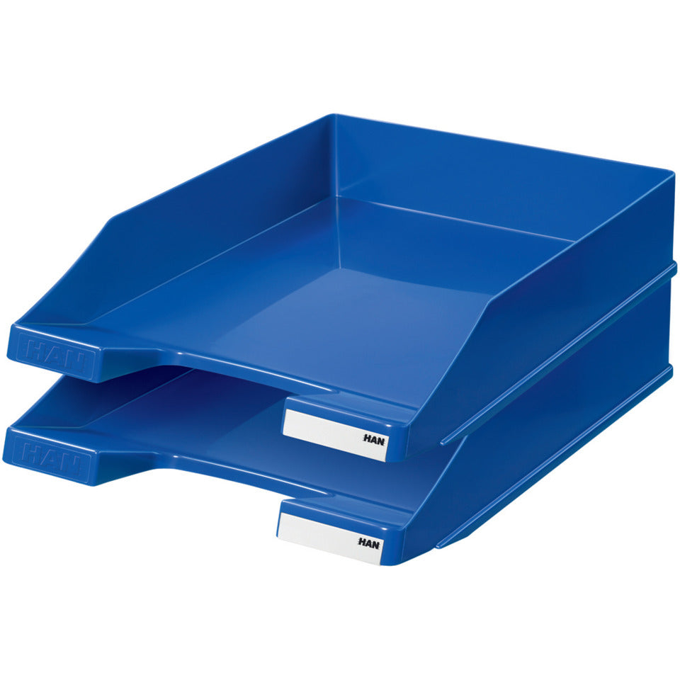 Briefablage KLASSIK, DIN A4/C4, stapelbar, stabil, modern, blau HAN 1027-X-14D