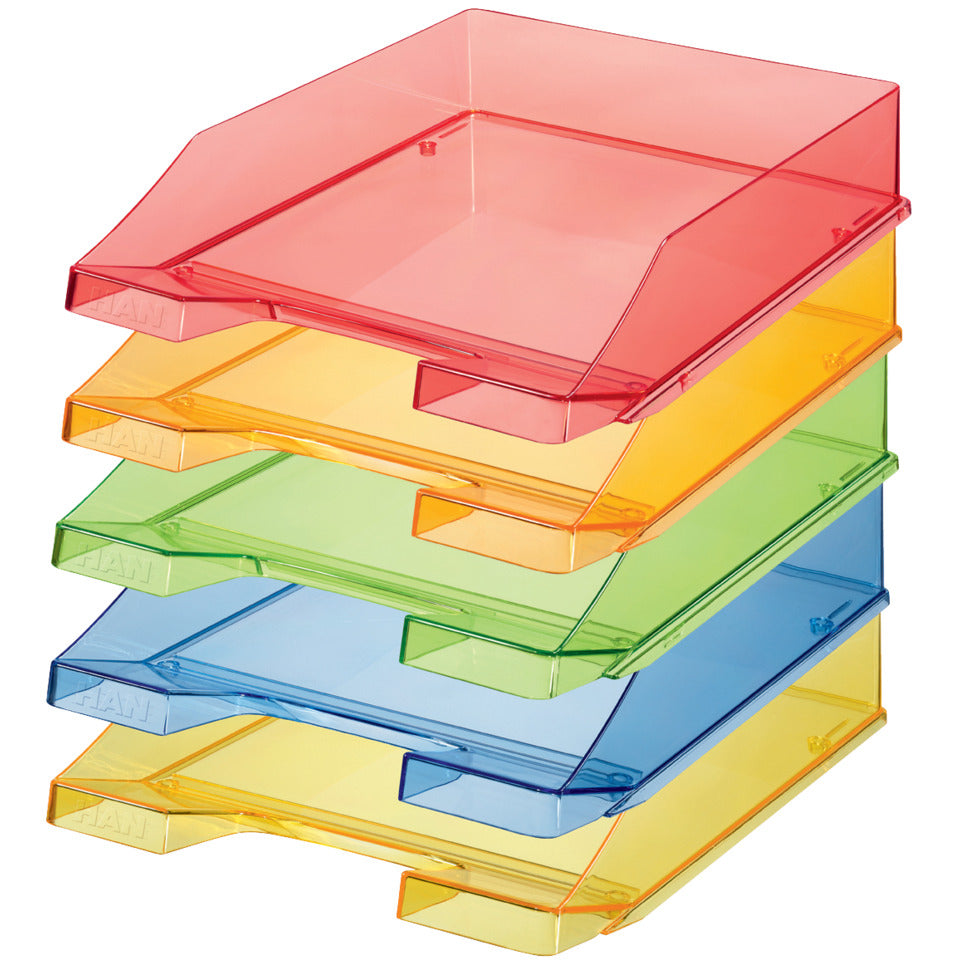 Briefablage KLASSIK, DIN A4/C4, stapelbar, stabil, transparent-orange HAN 1026-X-28D