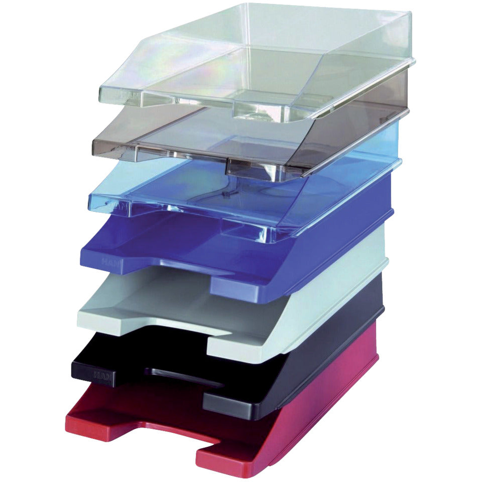Briefablage KLASSIK, DIN A4/C4, stapelbar, stabil, modern, blau HAN 1027-X-14D